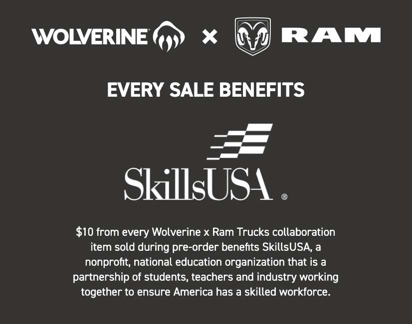 Image for Wolverine and the Ram Truck Brand Celebrate Labor Day and Support SkillsUSA