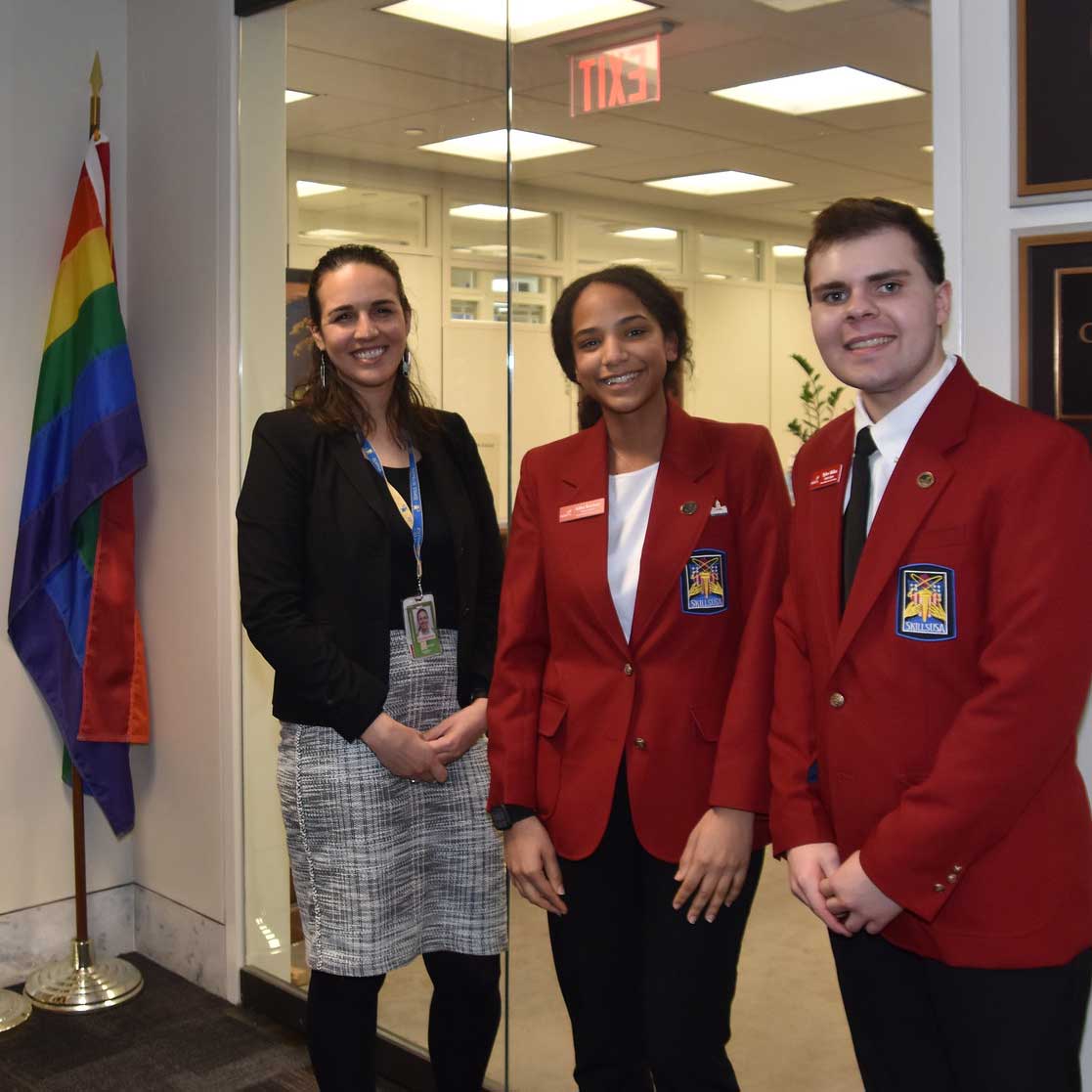 Photo of a legislative visit.