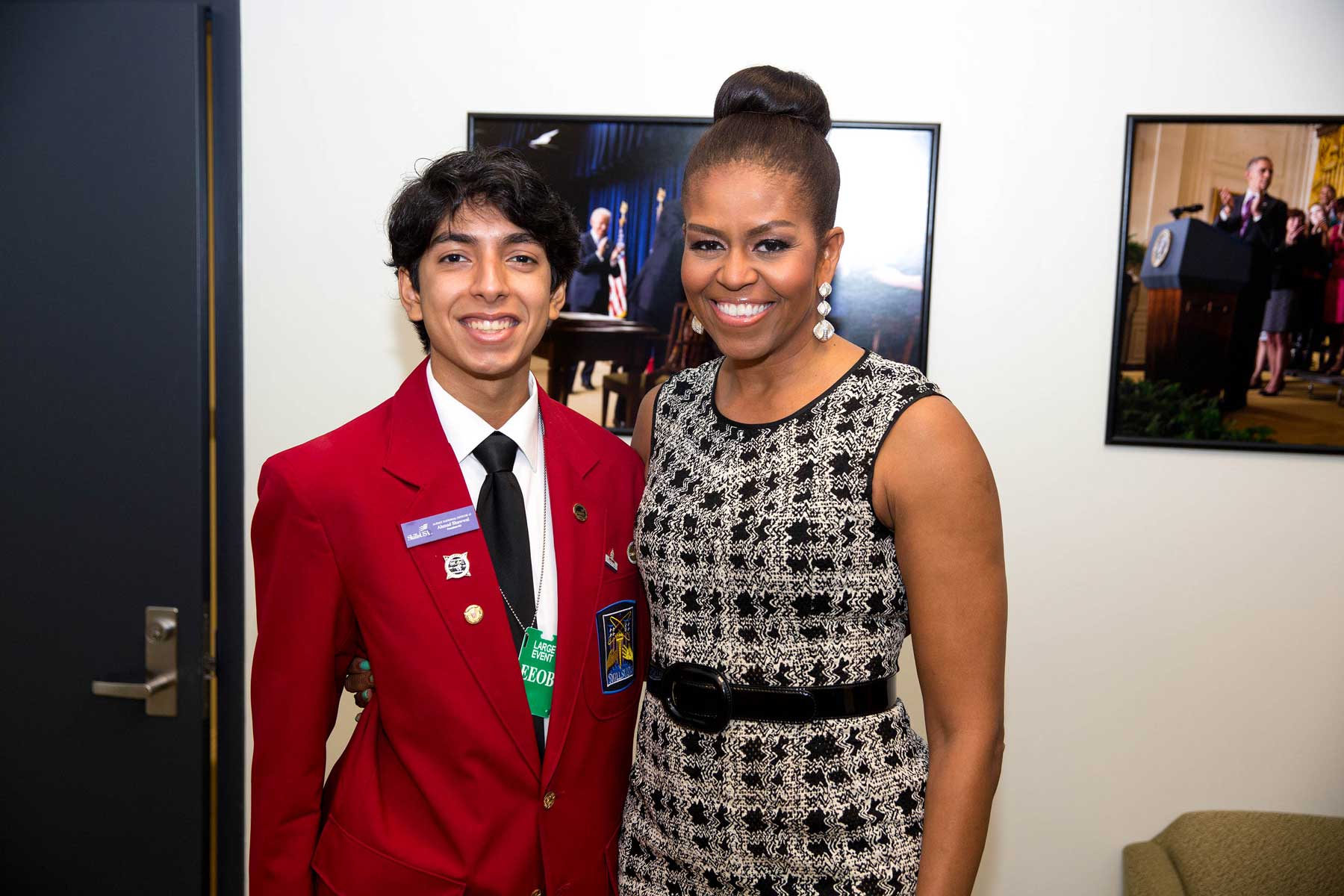 SkillsUSA National Officer and Michelle Obama}