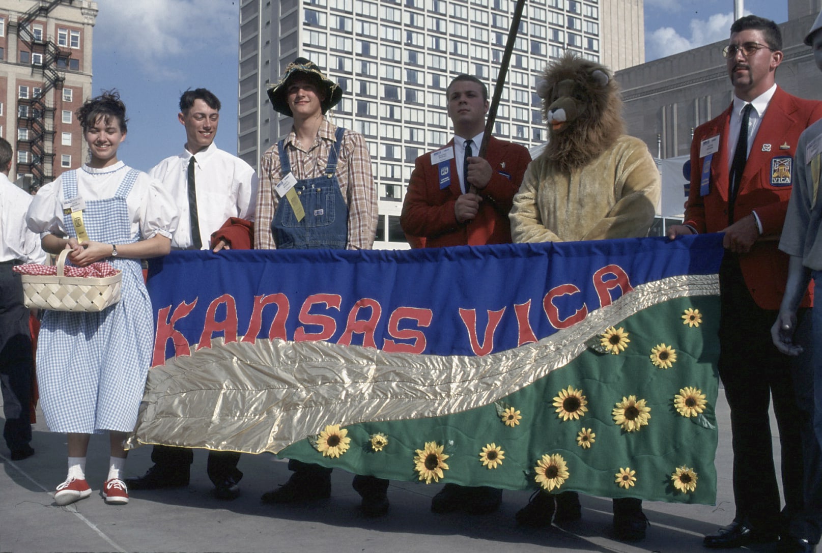 VICA students dressed as characters from the Wizard of Oz in 1997.}